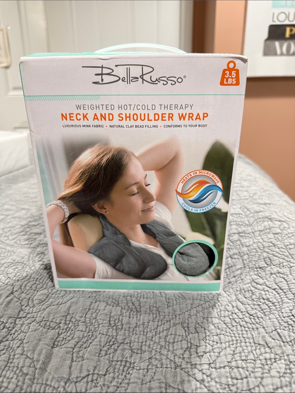 NWT Bella Russo Heated/Cooling Neck And Shoulder Wrap in Gray…